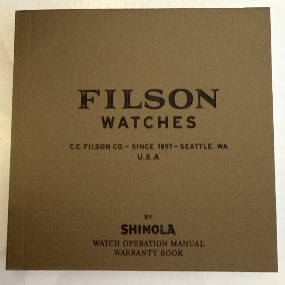 Filson Mackinaw Argonite 5030 Quartz Chronograph 43mm Stainless Steel Watch NIB - Picture 2 of 9